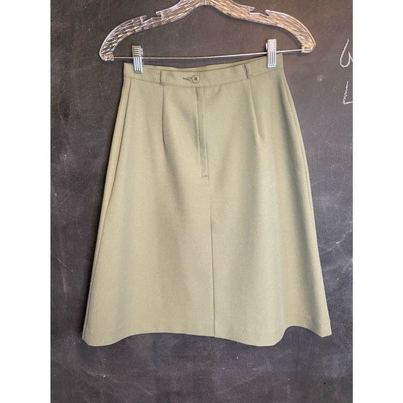Vintage Levi Strauss & Co. Olive Green MIDI Skirt - Picture 8 of 12